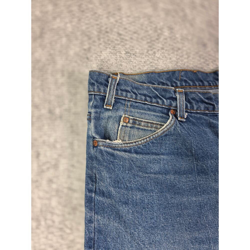 Vintage Levis 20517-0217 517 Jeans 42x30 Blue Orange Tab Bootcut USA 90s Denim - Picture 10 of 15